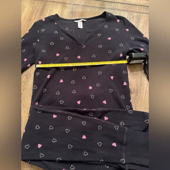 Victoria’s Secret Heart Pajamas S Small Valentines Day - Picture 8 of 14